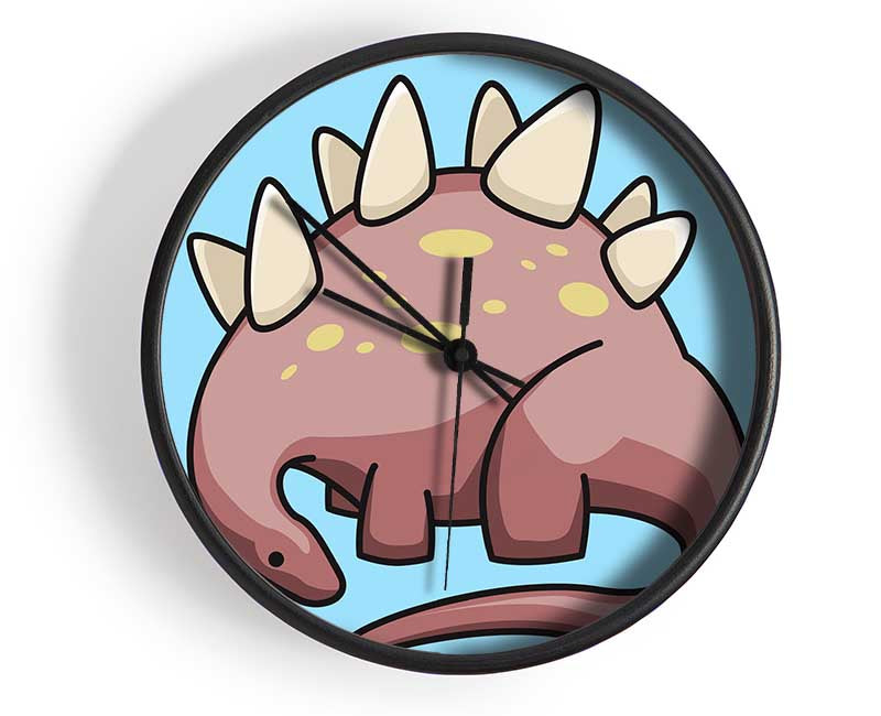 Herbivore Dinosaur Baby Blue Clock - Wallart-Direct UK