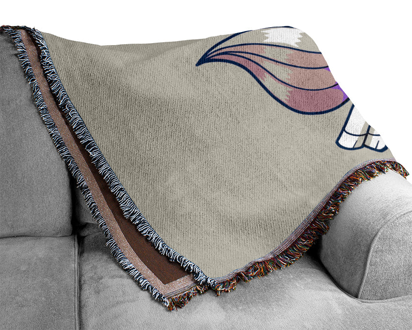 Leaping Unicorn Lilac Woven Blanket