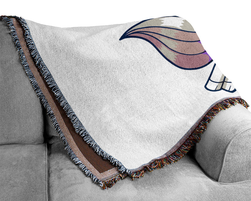 Leaping Unicorn Pink Woven Blanket