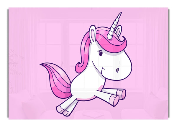 Leaping Unicorn Pink