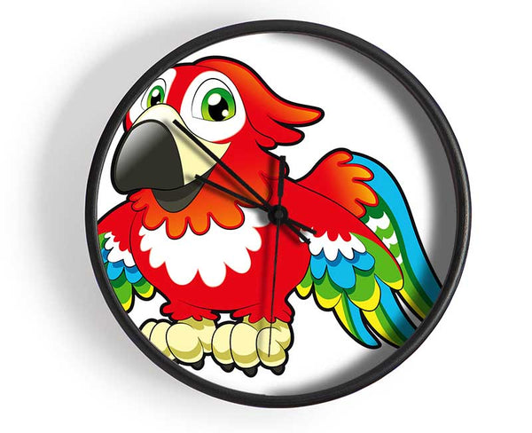 Little Parrot White Clock - Wallart-Direct UK