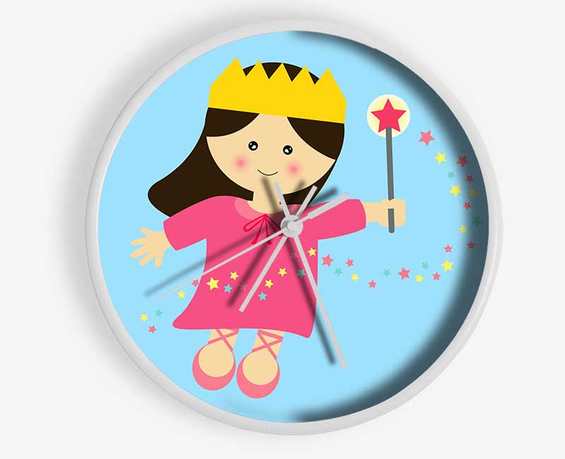 Magical Princess Baby Blue Clock - Wallart-Direct UK