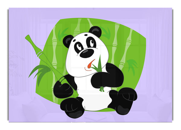 Panda Eating Bamboo Lilac