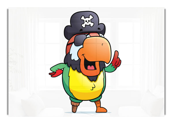 Pirate Parrot Eyepatch White