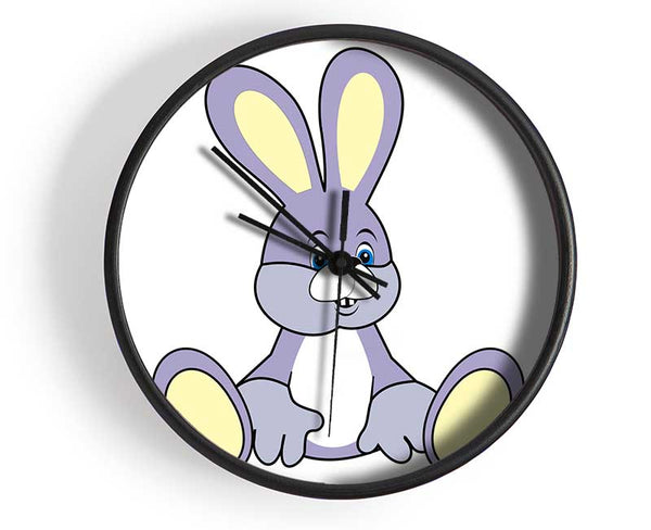 Rabbit Sitting Down White Clock - Wallart-Direct UK