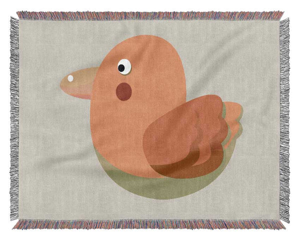 Red Spot Bird Lilac Woven Blanket