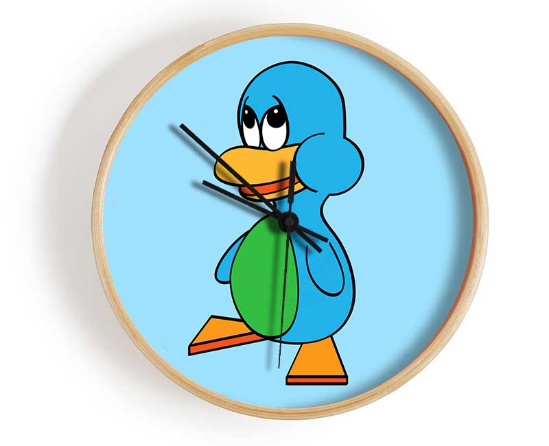 Sad Duck Baby Blue Clock - Wallart-Direct UK