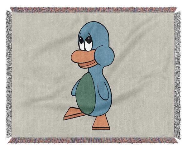 Sad Duck Lilac Woven Blanket