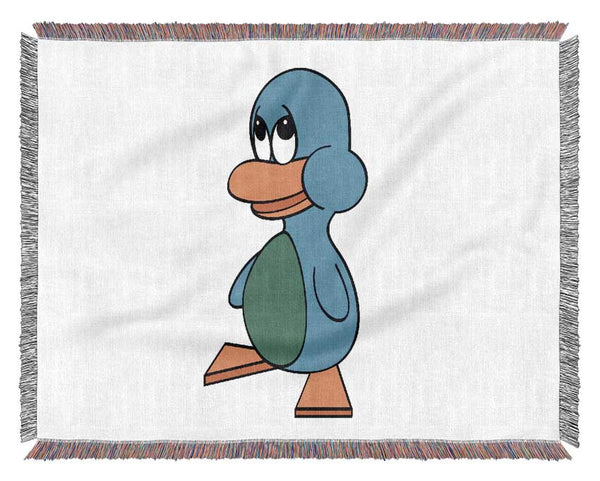 Sad Duck Pink Woven Blanket