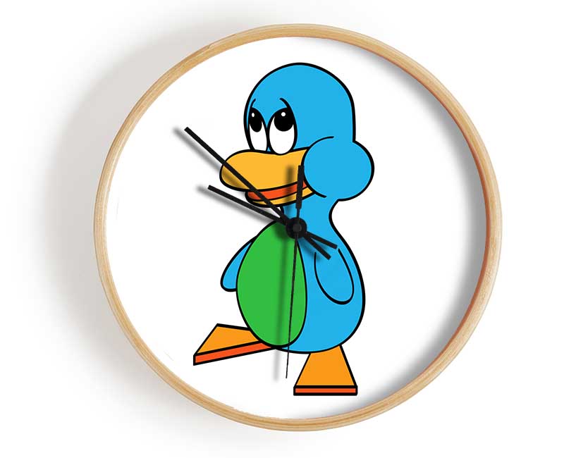 Sad Duck White Clock - Wallart-Direct UK