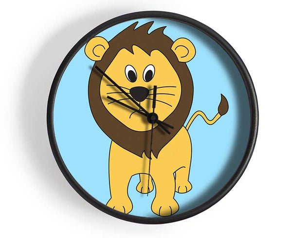 Sad Lion Baby Blue Clock - Wallart-Direct UK