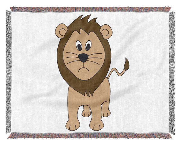 Sad Lion Pink Woven Blanket