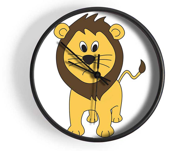 Sad Lion White Clock - Wallart-Direct UK