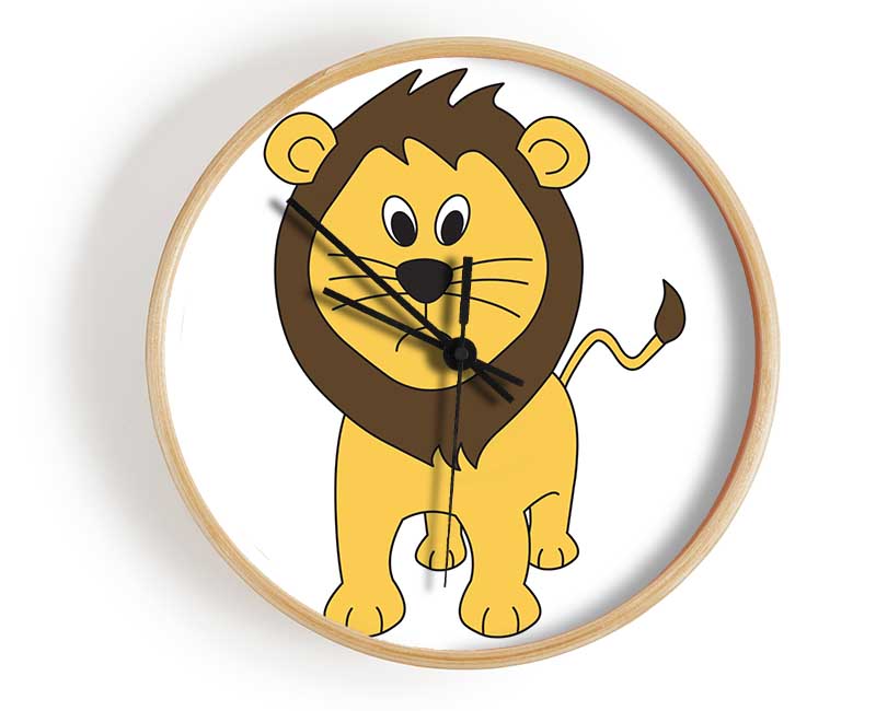 Sad Lion White Clock - Wallart-Direct UK