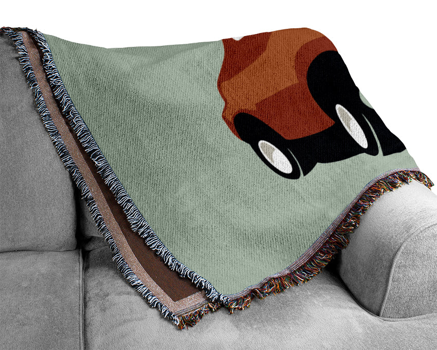 Smiling Clean Car Baby Blue Woven Blanket