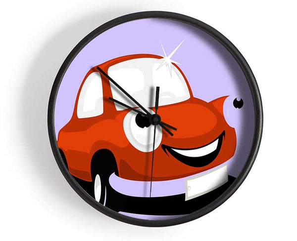 Smiling Clean Car Lilac Clock - Wallart-Direct UK