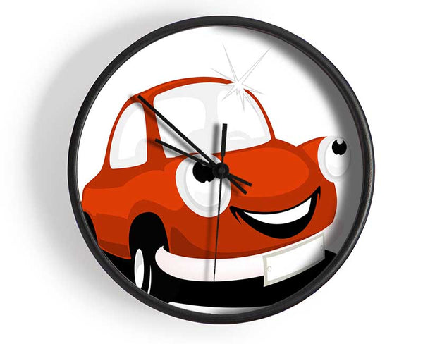 Smiling Clean Car White Clock - Wallart-Direct UK