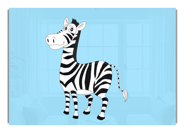 Stehendes Zebra Baby Blau