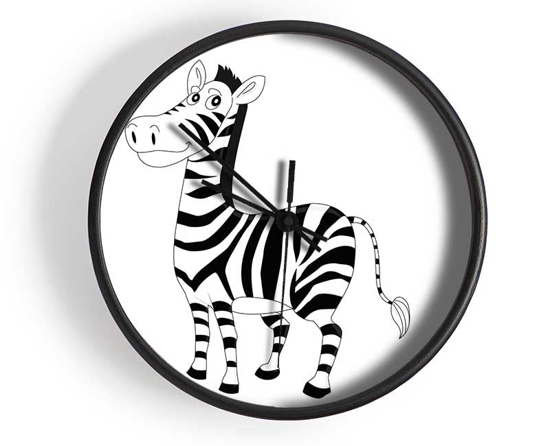 Standing Zebra White Clock - Wallart-Direct UK