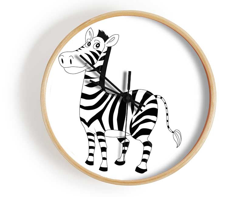 Standing Zebra White Clock - Wallart-Direct UK