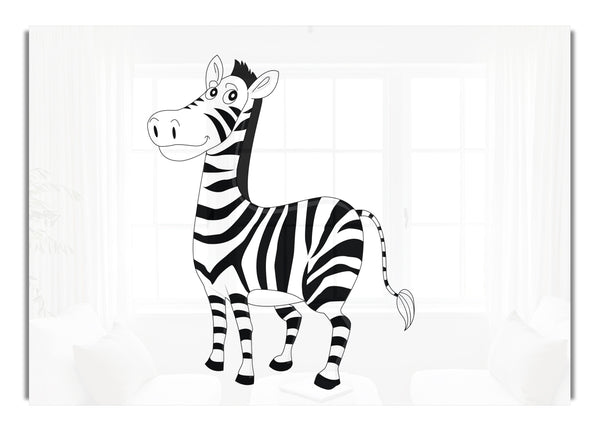 Stehendes Zebra Weiß