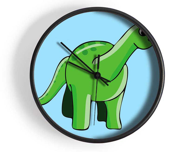 Suprised Dinosaur Baby Blue Clock - Wallart-Direct UK