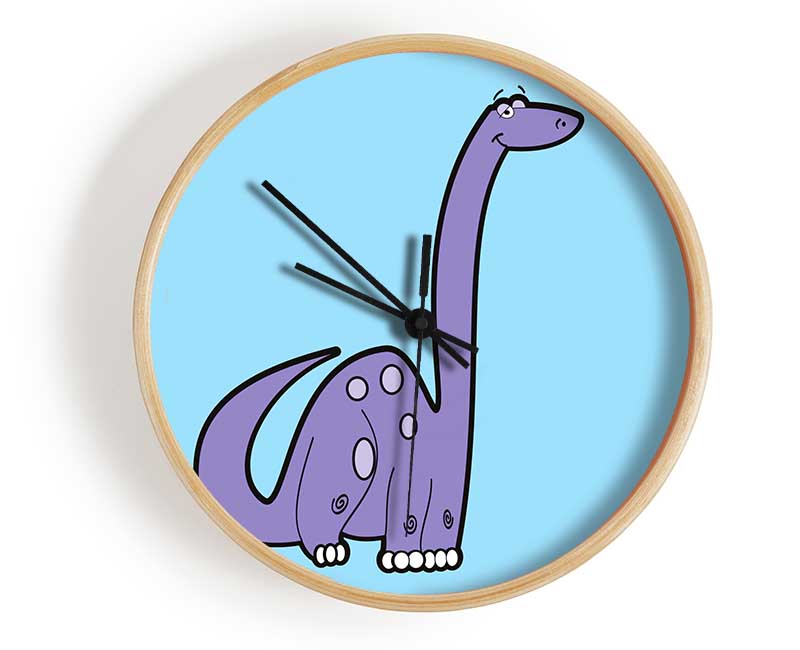 Tall Dinosaur Baby Blue Clock - Wallart-Direct UK