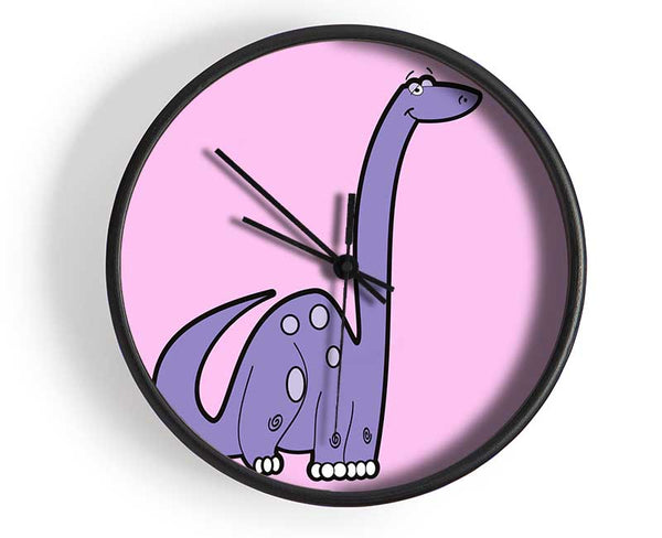 Tall Dinosaur Pink Clock - Wallart-Direct UK