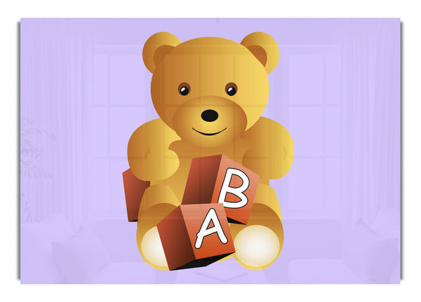 Teddybär Alphabet Blöcke Lila