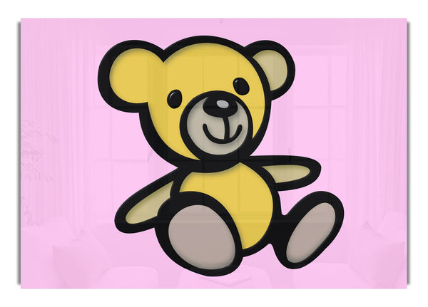 Teddy Bear Cartoon Pink