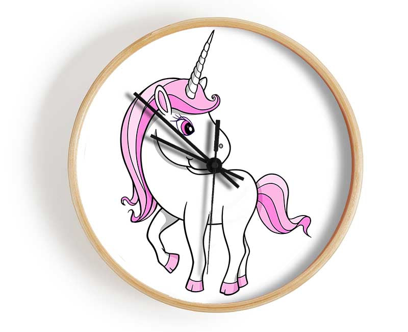 Unicorn Walking White Clock - Wallart-Direct UK