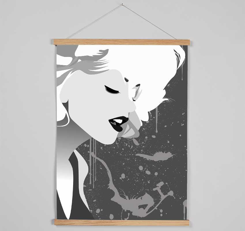 Angel Face Grey Hanging Poster - Wallart-Direct UK