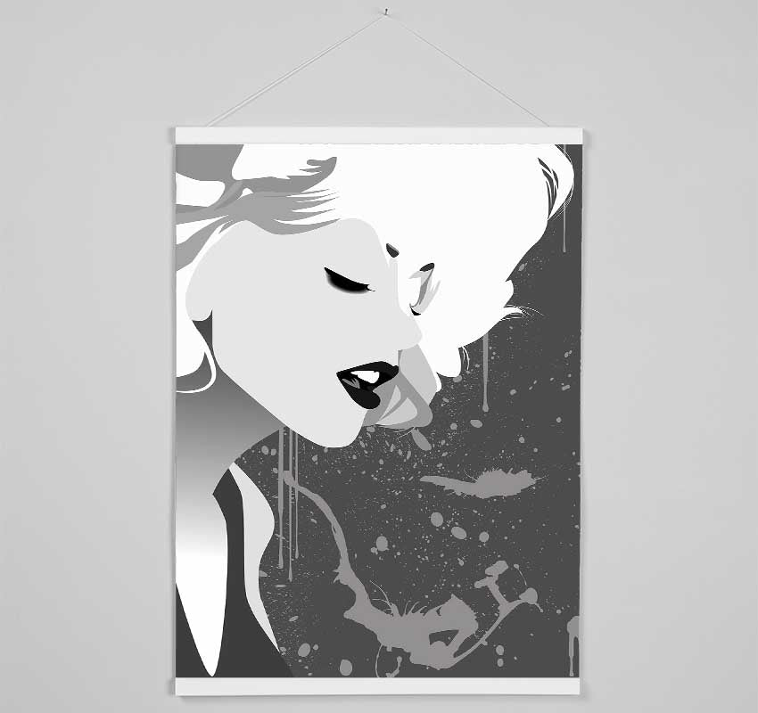 Angel Face Grey Hanging Poster - Wallart-Direct UK