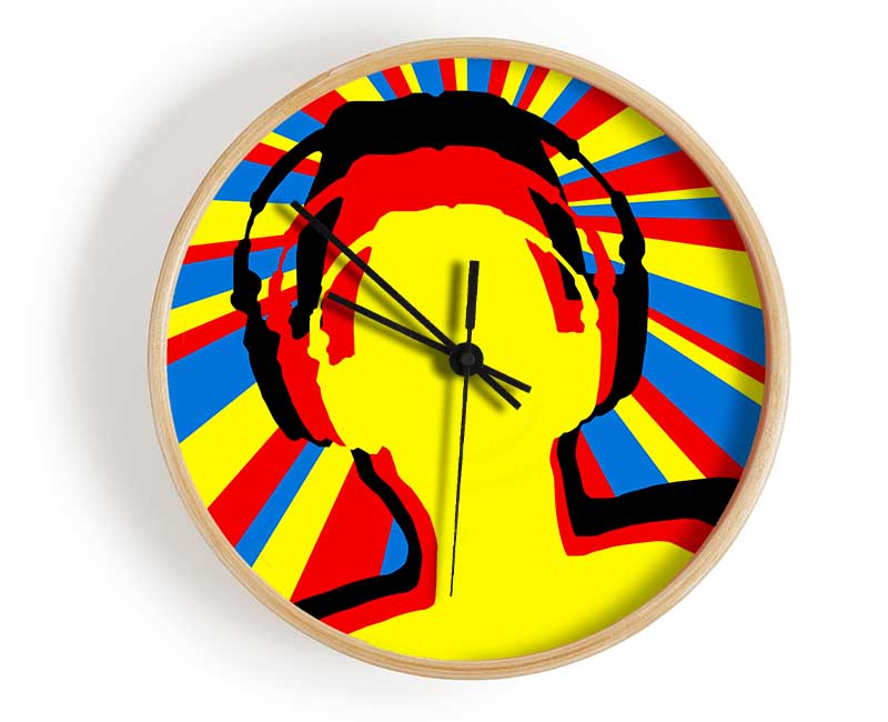 Dj Sun Rays Clock - Wallart-Direct UK