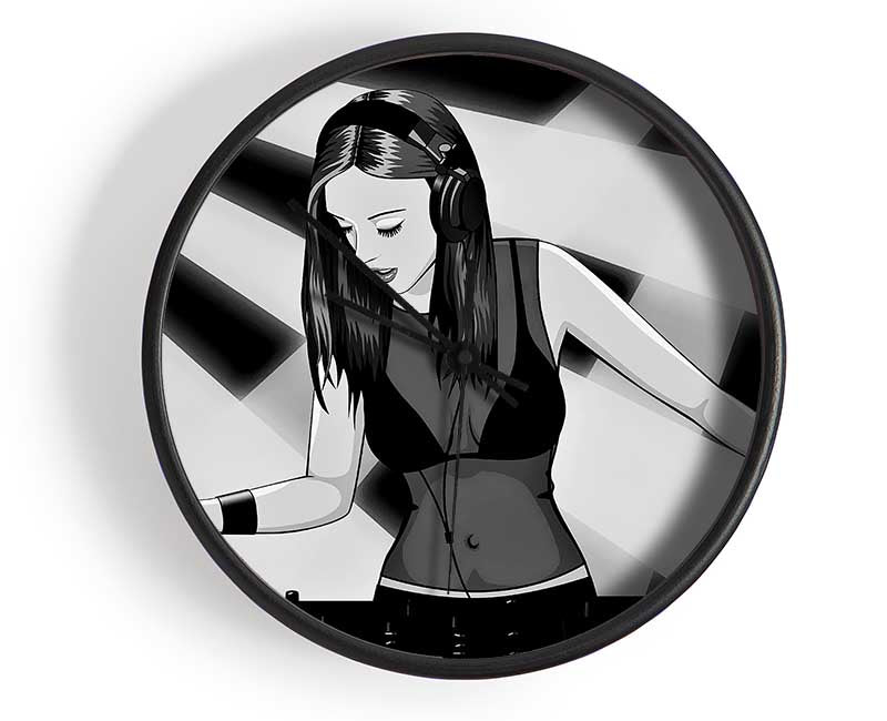 Dj Woman Clock - Wallart-Direct UK