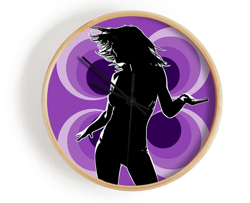 Purple Disco Diva Clock - Wallart-Direct UK