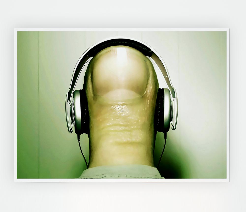 Thumb Headphones Print Poster Wall Art