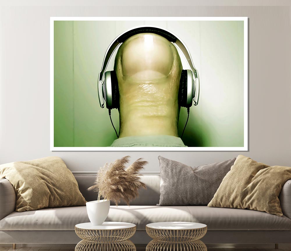 Thumb Headphones Print Poster Wall Art