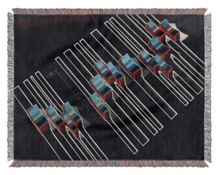 Equalizer Desk Retro Woven Blanket