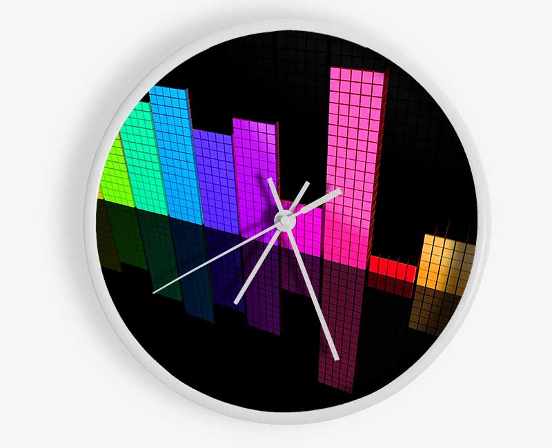 Colourful Equalizer Clock - Wallart-Direct UK