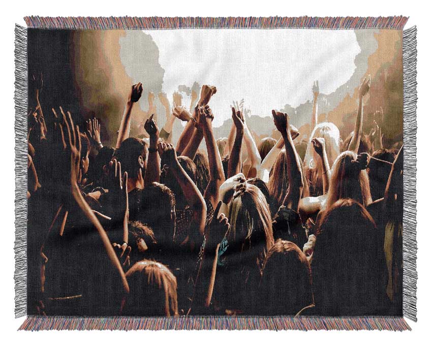 Concert Crowd Woven Blanket