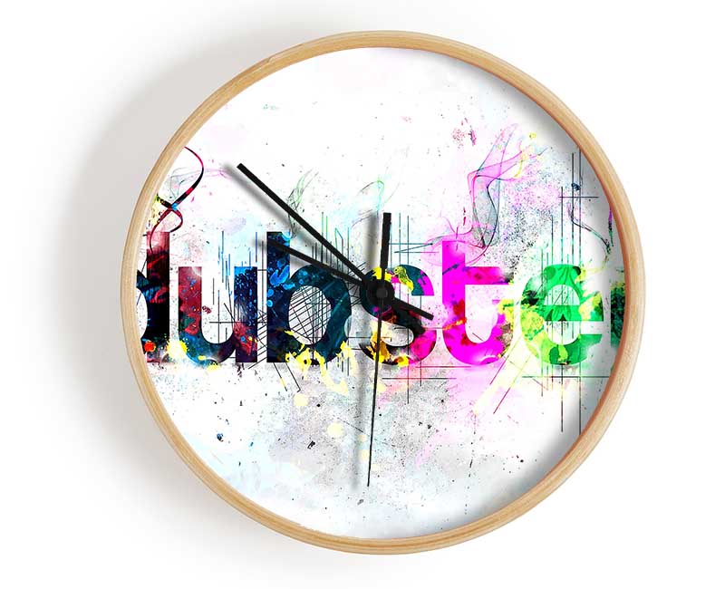 Dubstep Coloured Clock - Wallart-Direct UK