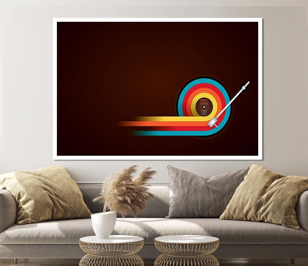 Groovy Record Print Poster Wall Art