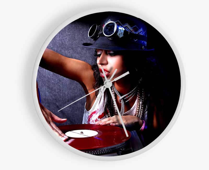 Sexy Dj Girl Clock - Wallart-Direct UK