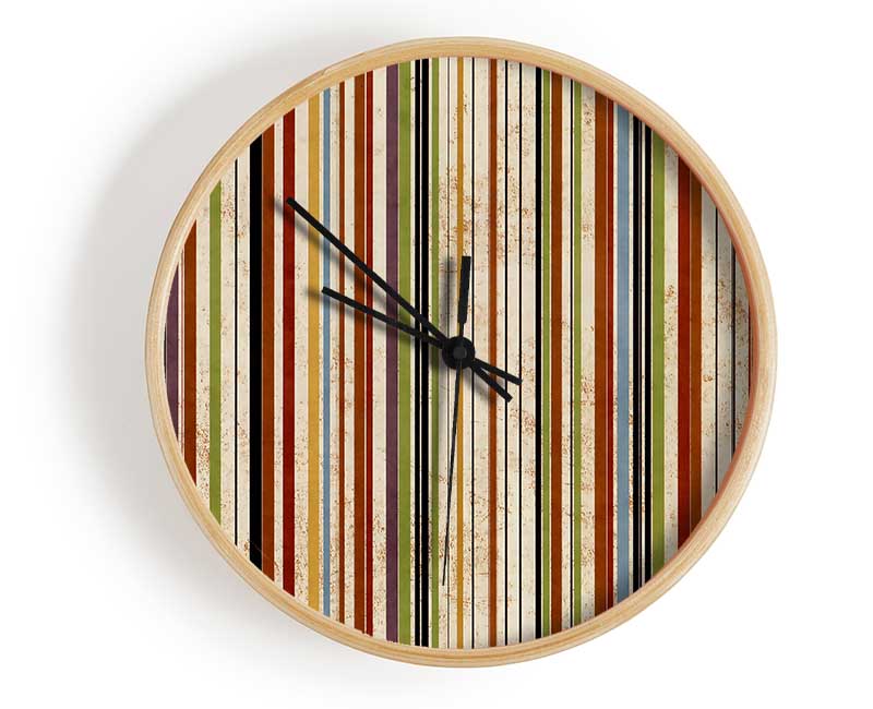 Halloween Stripes Clock - Wallart-Direct UK