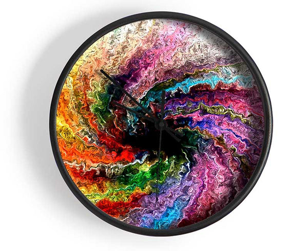 Colourful Twister Clock - Wallart-Direct UK