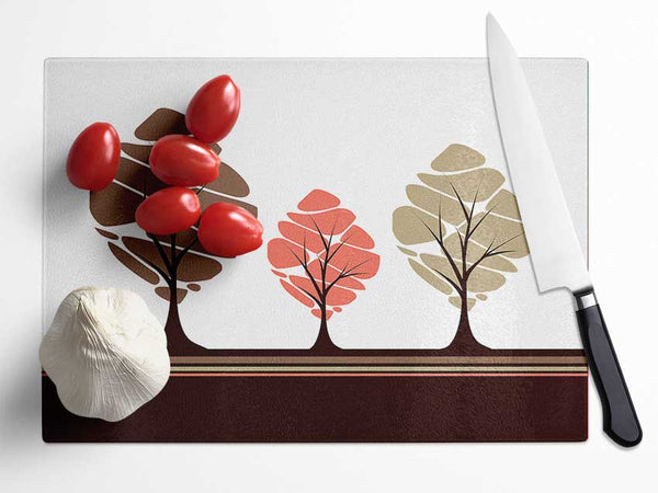 Trees Glass Chopping Board