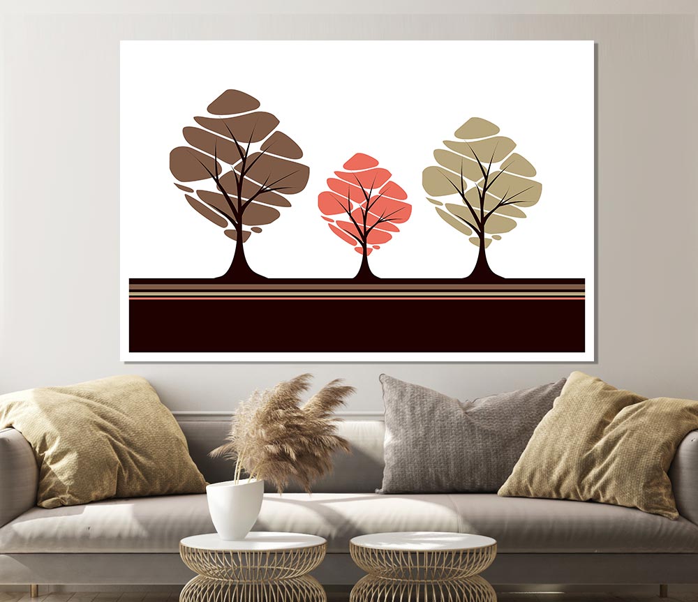 Trees Print Poster Wall Art