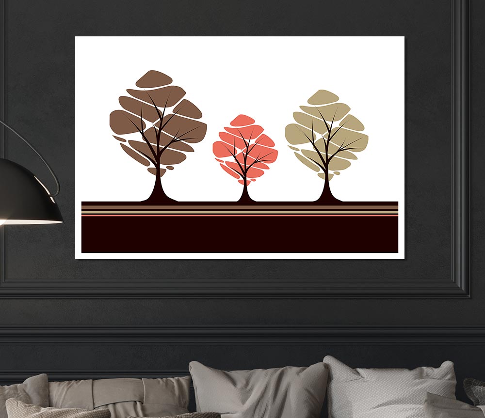 Trees Print Poster Wall Art