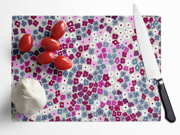 Flora Mayhem Glass Chopping Board